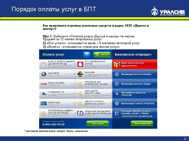 Порядок оплаты услуг в БПТ Как выполнить перевод денежных средств в адрес ООО «Дорога