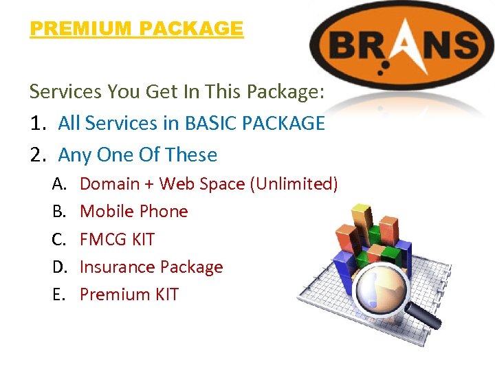 PREMIUM PACKAGE Services You Get In This Package: 1. All Services in BASIC PACKAGE