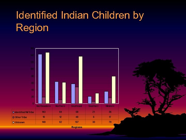 Identified Indian Children by Region 