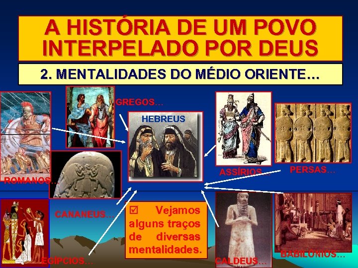 A HISTÓRIA DE UM POVO INTERPELADO POR DEUS 2. MENTALIDADES DO MÉDIO ORIENTE… GREGOS…