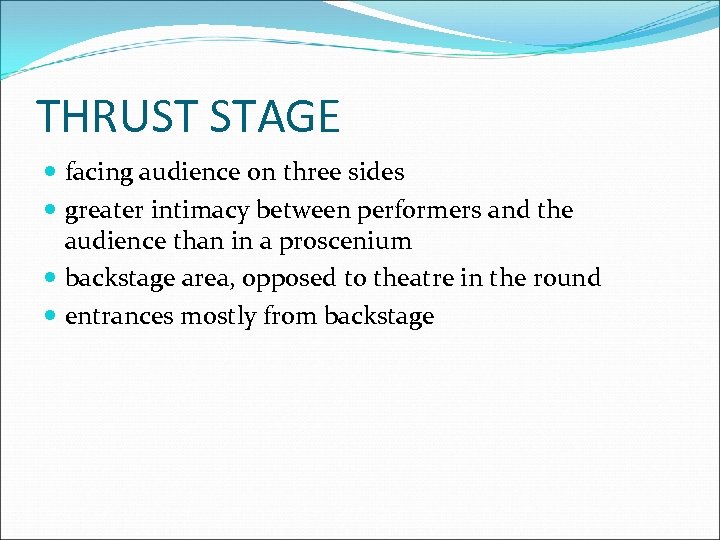 1 KINDS OF STAGES 2 STAGE TERMINOLOGY 3