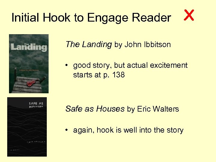 Initial Hook to Engage Reader X The Landing by John Ibbitson • good story,