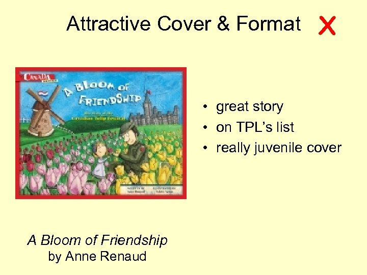 Attractive Cover & Format X • great story • on TPL’s list • really