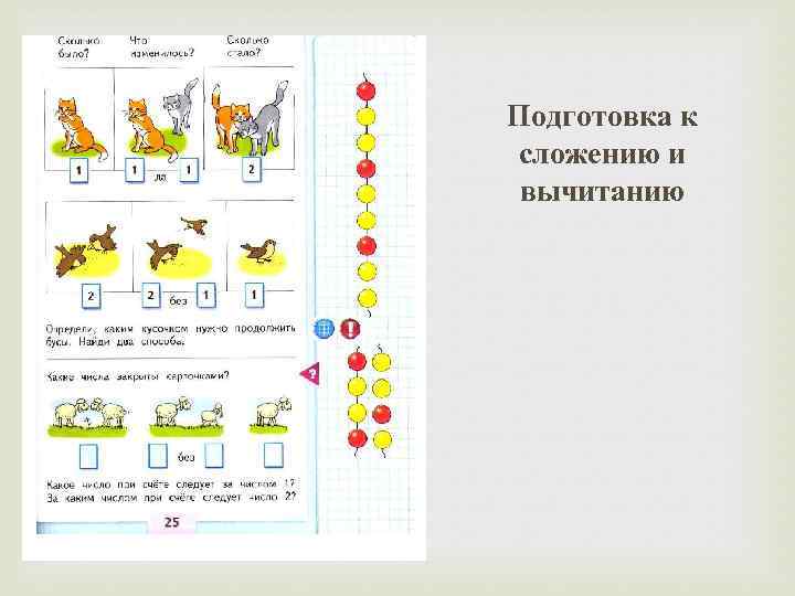 Подготовка к сложению и вычитанию 