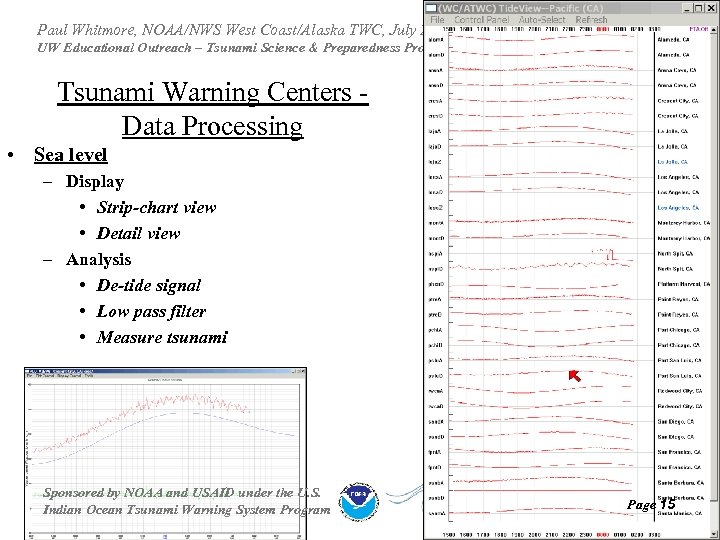 Paul Whitmore, NOAA/NWS West Coast/Alaska TWC, July 25, 2007 UW Educational Outreach – Tsunami