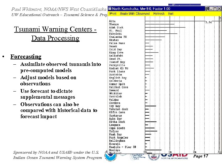 Paul Whitmore, NOAA/NWS West Coast/Alaska TWC, July 25, 2007 UW Educational Outreach – Tsunami