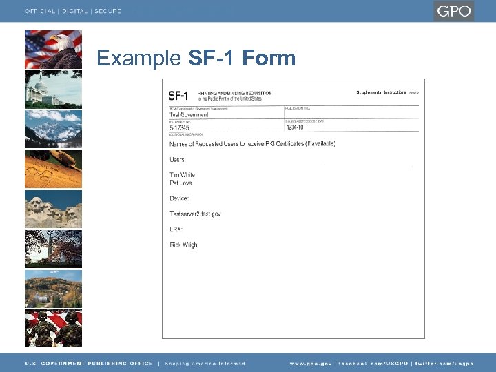 Example SF-1 Form 