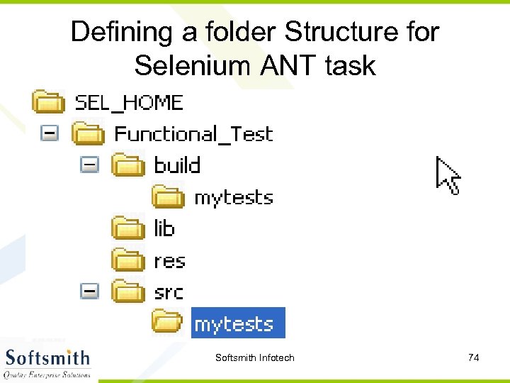 Defining a folder Structure for Selenium ANT task Softsmith Infotech 74 