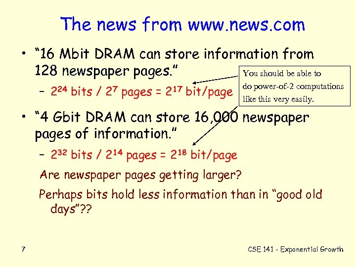 The news from www. news. com • “ 16 Mbit DRAM can store information