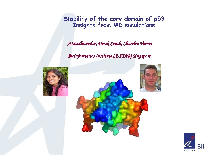 Stability of the core domain of p 53 Insights from MD simulations A Madhumalar,