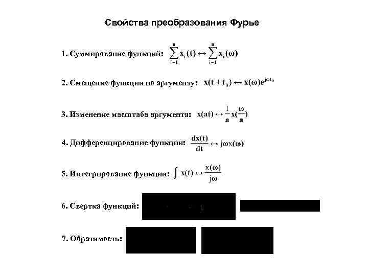 Свойства преобразований. Свойство линейности преобразования Фурье. Свойства преобразования Фурье теорема о запаздывании. Свойства преобразования Фурье. Изменение аргумента функции Фурье.