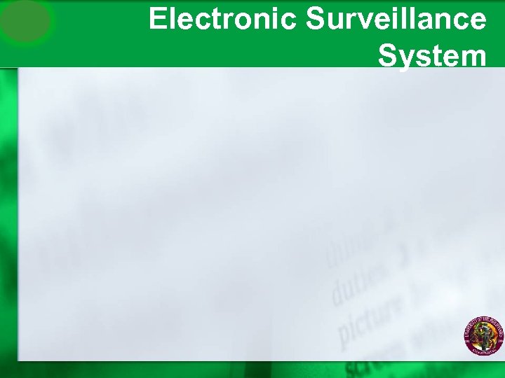 Electronic Surveillance System 