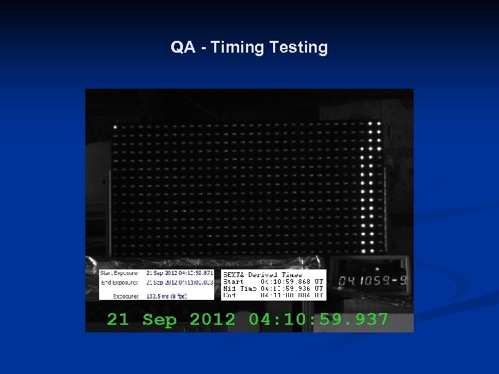 QA - Timing Testing 