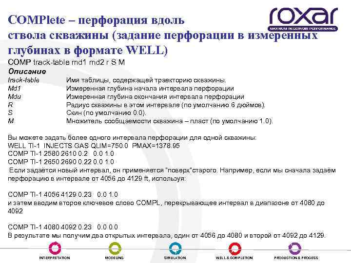 Задание перфорации скважин COMPlete – перфорация вдоль ствола скважины (задание перфорации в измеренных глубинах