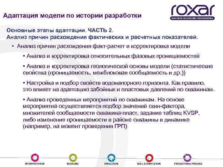 Адаптация модели по истории разработки Основные этапы адаптации. ЧАСТЬ 2. Анализ причин расхождения фактических