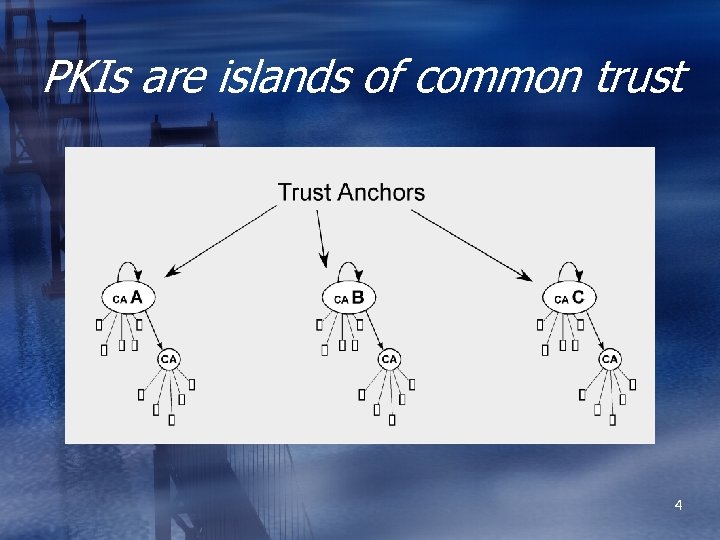 PKIs are islands of common trust 4 