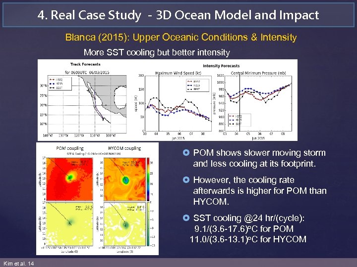 4. Real Case Study - 3 D Ocean Model and Impact Blanca (2015): Upper