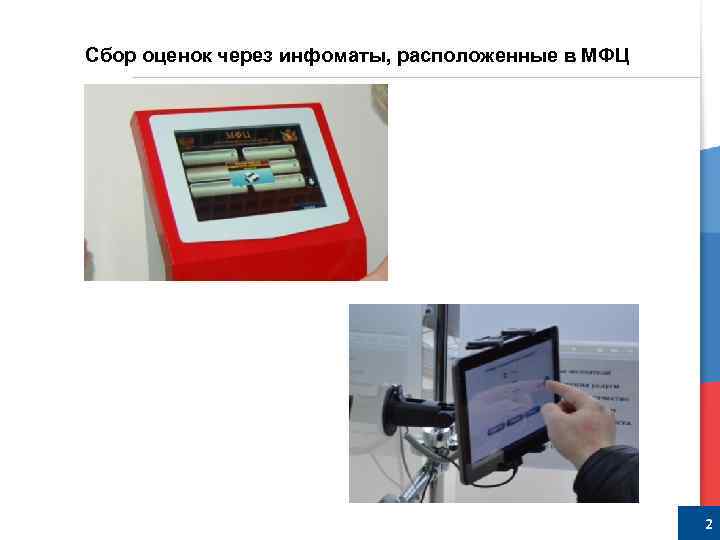 Сбор оценок через инфоматы, расположенные в МФЦ 3 2 