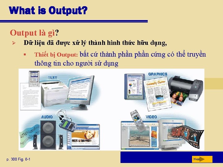 What is Output? Output là gì? Ø Dữ liệu đã được xử lý thành