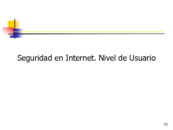 Seguridad en Internet. Nivel de Usuario 55 