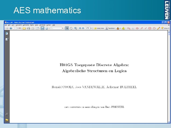 AES mathematics 30 