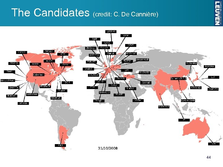 The Candidates (credit: C. De Cannière) 44 44 