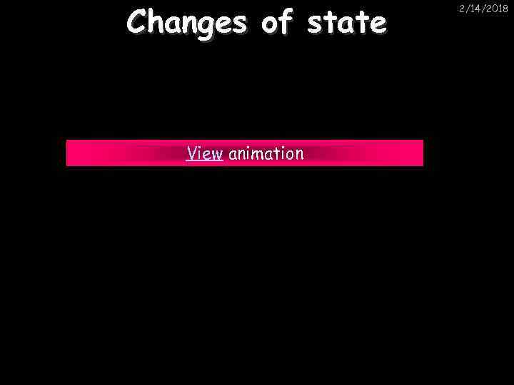 Changes of state View animation 2/14/2018 