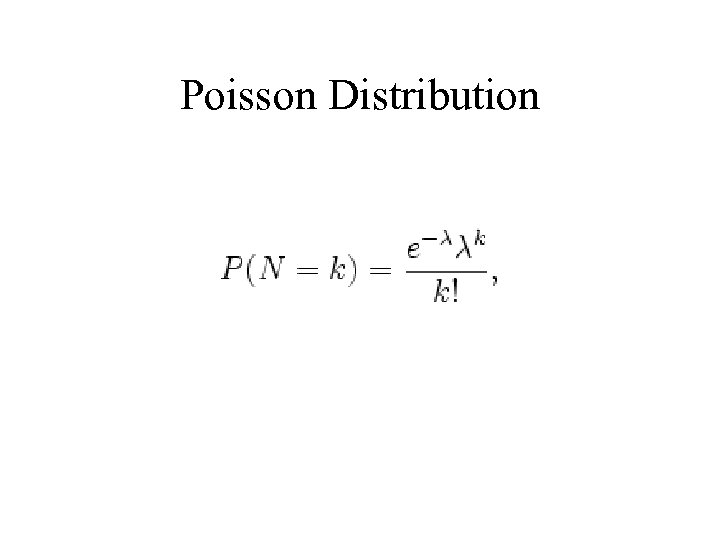 Poisson Distribution 