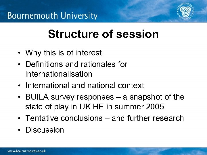 Structure of session • Why this is of interest • Definitions and rationales for