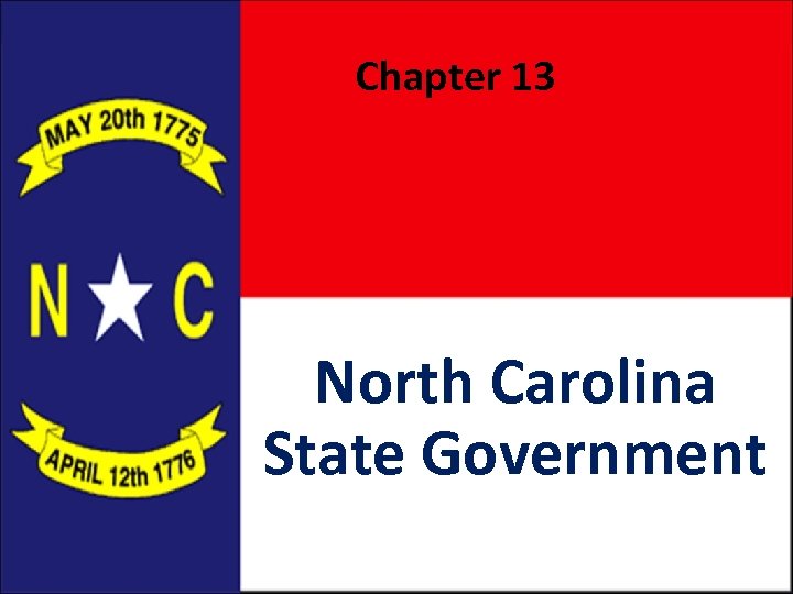 Chapter 13 North Carolina State Government North