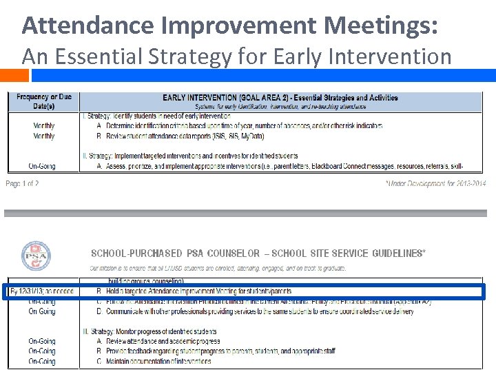 Attendance Improvement Meetings: An Essential Strategy for Early Intervention 