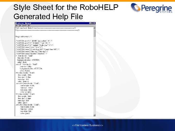 Style Sheet for the Robo. HELP Generated Help File 