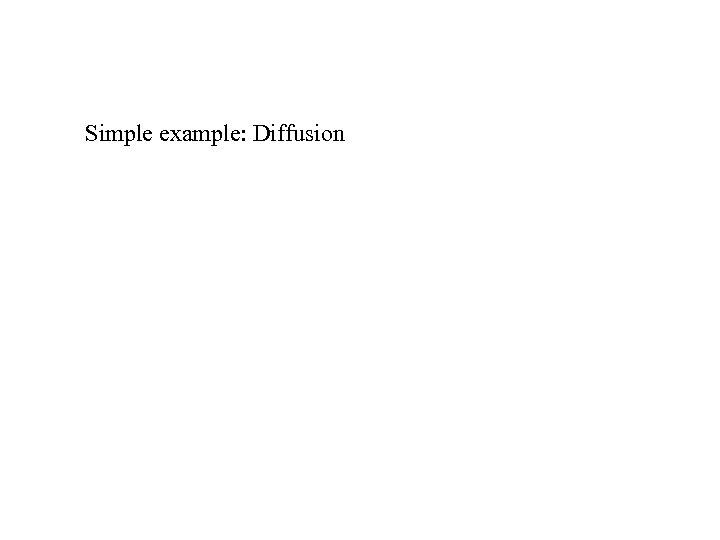 Simple example: Diffusion 