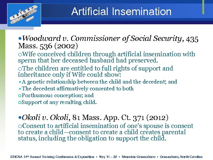 E R I C S A Artificial Insemination Woodward v. Commissioner of Social Security,