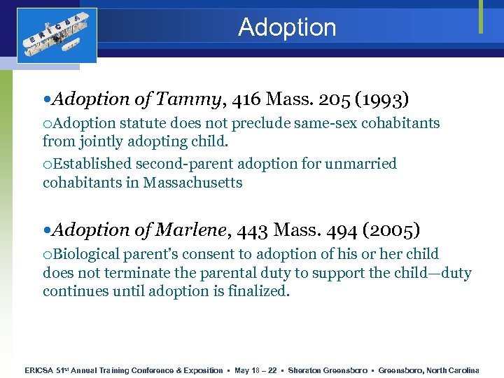 E R I C S A Adoption of Tammy, 416 Mass. 205 (1993) Adoption