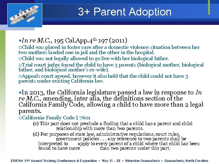 E R I C S A 3+ Parent Adoption In re M. C. ,