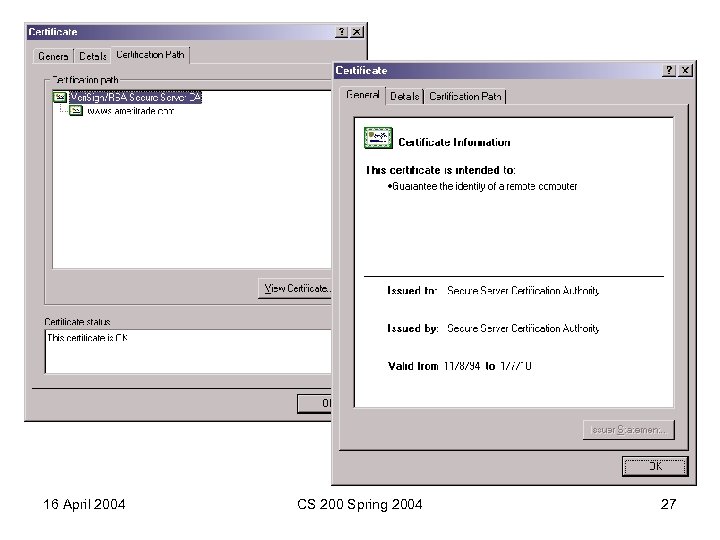 16 April 2004 CS 200 Spring 2004 27 
