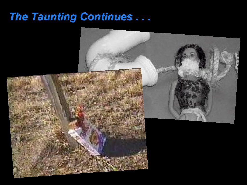 The Taunting Continues. . . 