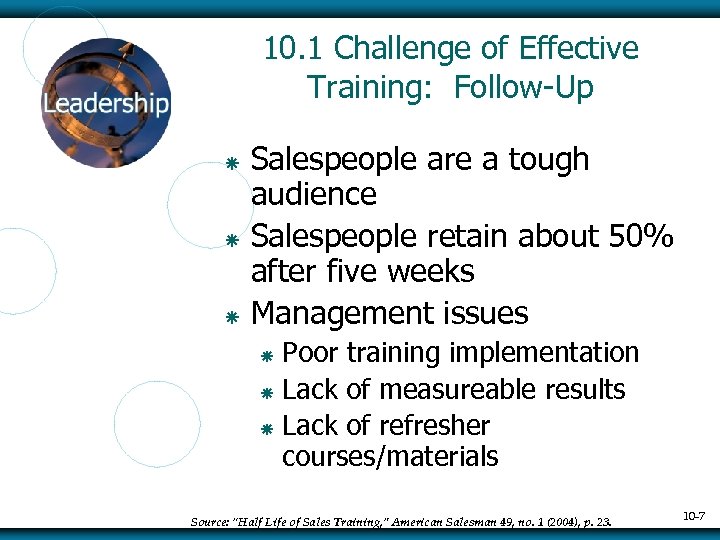 10 Mc Graw Hill Irwin Sales Training Objectives Techniques And