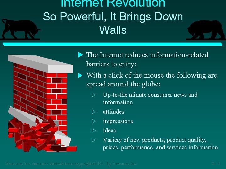 Internet Revolution So Powerful, It Brings Down Walls u The Internet reduces information-related barriers