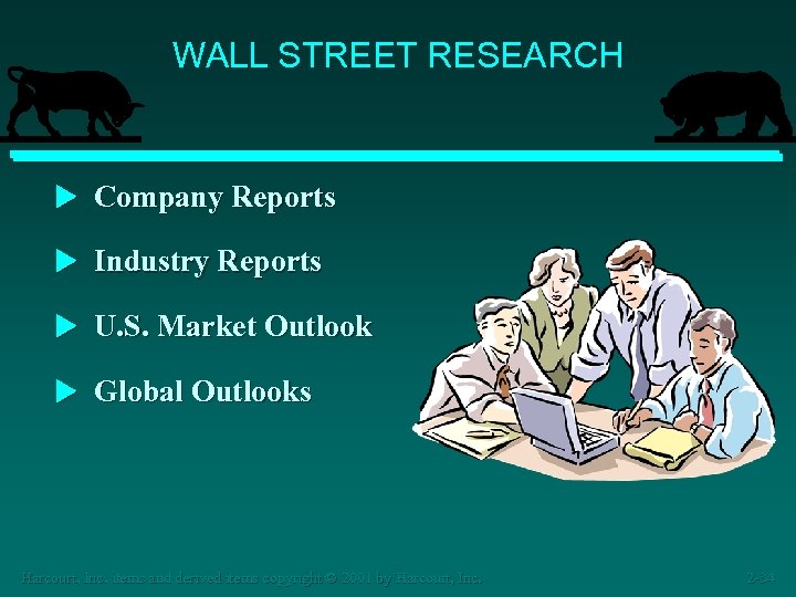 WALL STREET RESEARCH u Company Reports u Industry Reports u U. S. Market Outlook