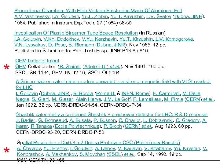 Proportional Chambers With High Voltage Electrodes Made Of Aluminum Foil A. V. Vishnevsky, I.