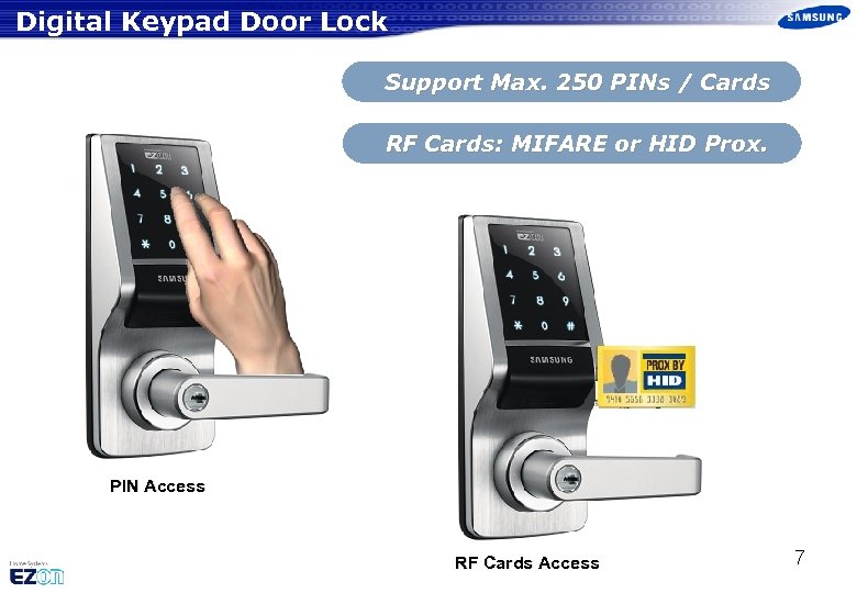 Digital Keypad Door Lock Support Max. 250 PINs / Cards RF Cards: MIFARE or