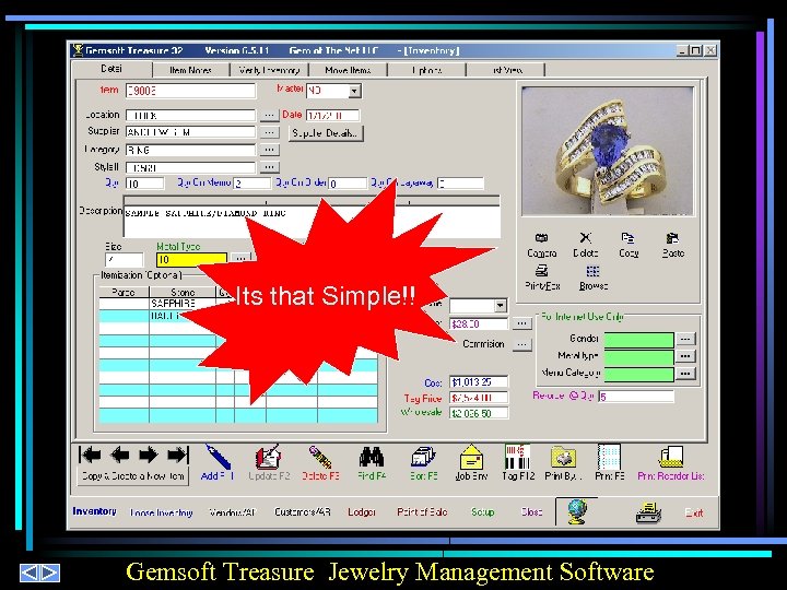 Its that Simple!! Gemsoft Treasure Jewelry Management Software 