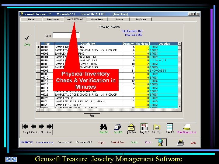 Physical Inventory Check & Verification in Minutes Gemsoft Treasure Jewelry Management Software 