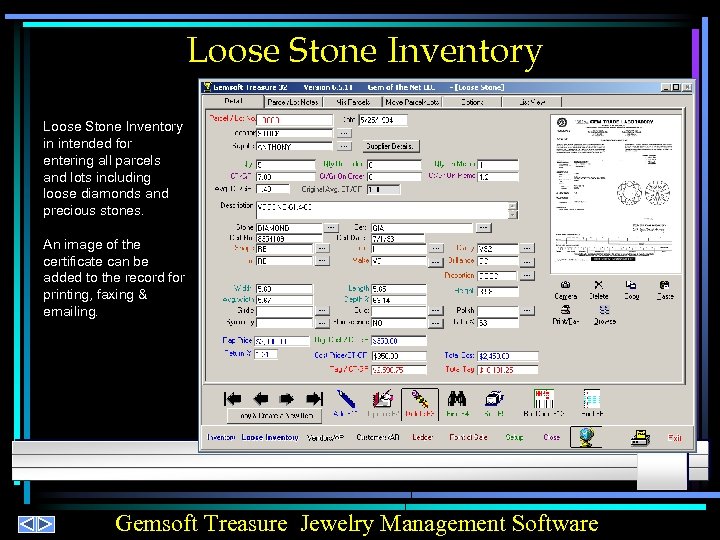 Loose Stone Inventory in intended for entering all parcels and lots including loose diamonds