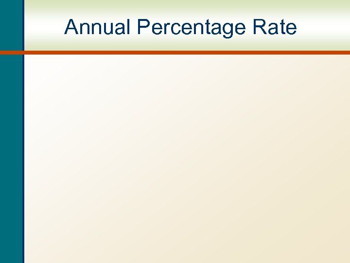 Annual Percentage Rate 