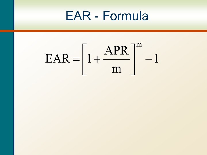 EAR - Formula 