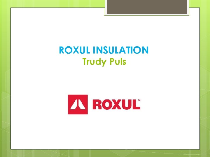 ROXUL INSULATION Trudy Puls 