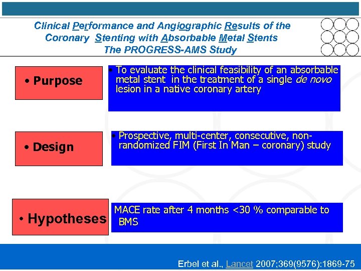Clinical Performance and Angiographic Results of the Coronary Stenting with Absorbable Metal Stents The